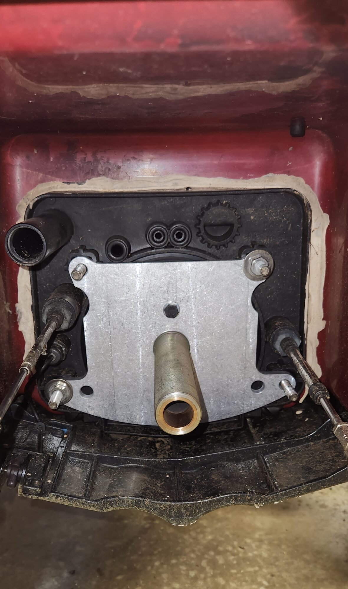 Seadoo Engine Alignment Tool Pump Adapter Plate Installed