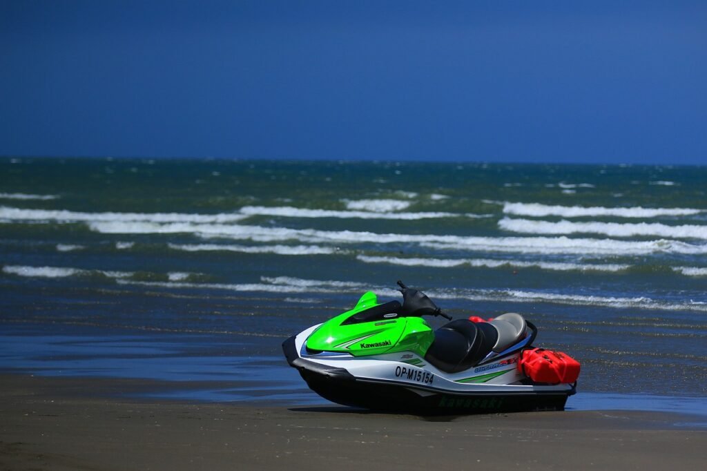 Kawasaki Jetski Ultra LX On Ocean Shore