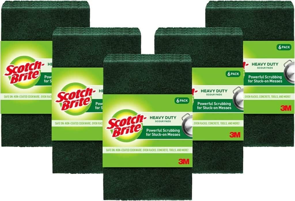 Scotch-Brite Scour Pads, Heavy Duty Scouring Pads for Cleaning Kitchen and Household, multipurpose Scour Pads