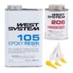 west system 105a epoxy resin 32 fl oz bundle with 206a slow epoxy hardener 7 fl oz also includes one resin and one harde